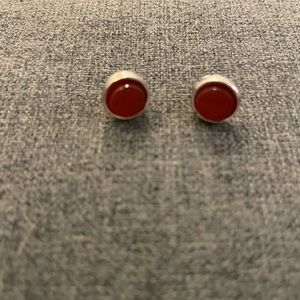 VINTAGE orange dot earrings